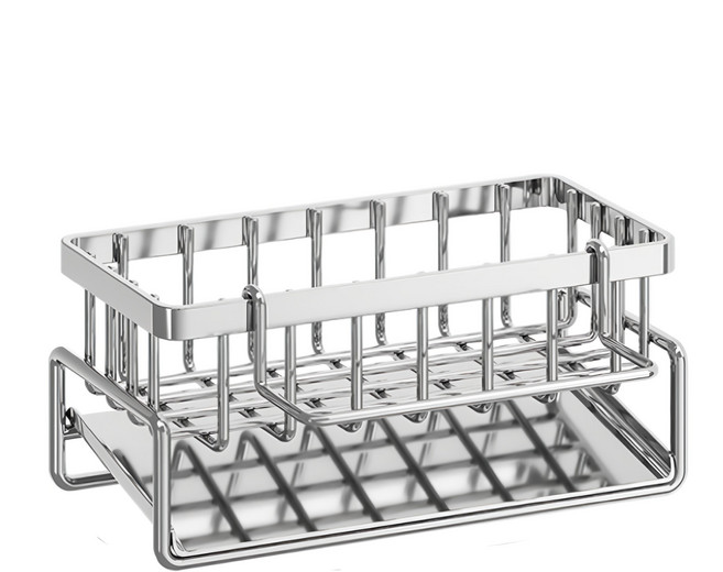 ONE HOUSE 悅川不鏽鋼排水瀝水架 帶桿, 1層, 1個, 銀色