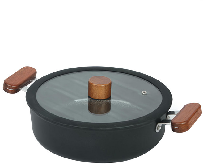 Kitchen-Art FORT IH電磁爐火鍋鍋, 24cm, 黑色, 1組