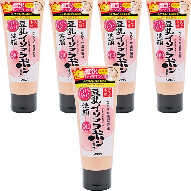 SANA 莎娜 豆乳美肌 Q10深層洗面乳, 150g, 5條