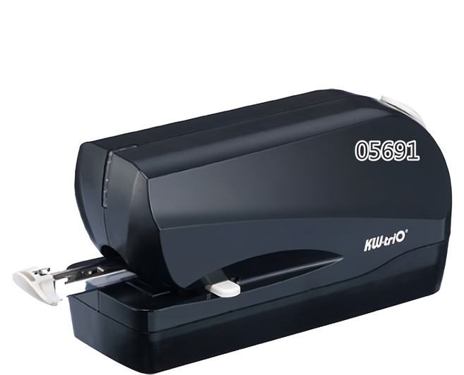 KW-triO 堡勝企業 電動訂書機 可調節裝訂深度 低訂書釘指示, 黑色, 1個