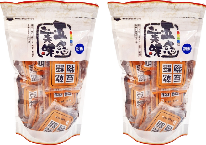 天素 即食包黑胡椒豆乾, 216g, 2袋