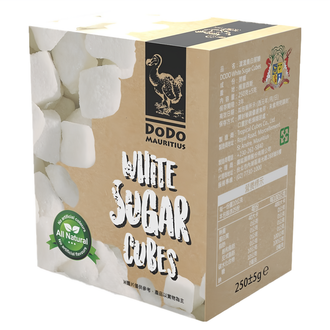 DODO 渡渡鳥 模里西斯 天然塊狀白蔗糖, 250g, 1盒