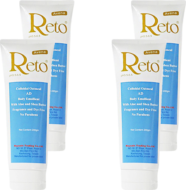 Reto 原型燕麥膠體AD身體滋潤乳液, 4條, 240ml