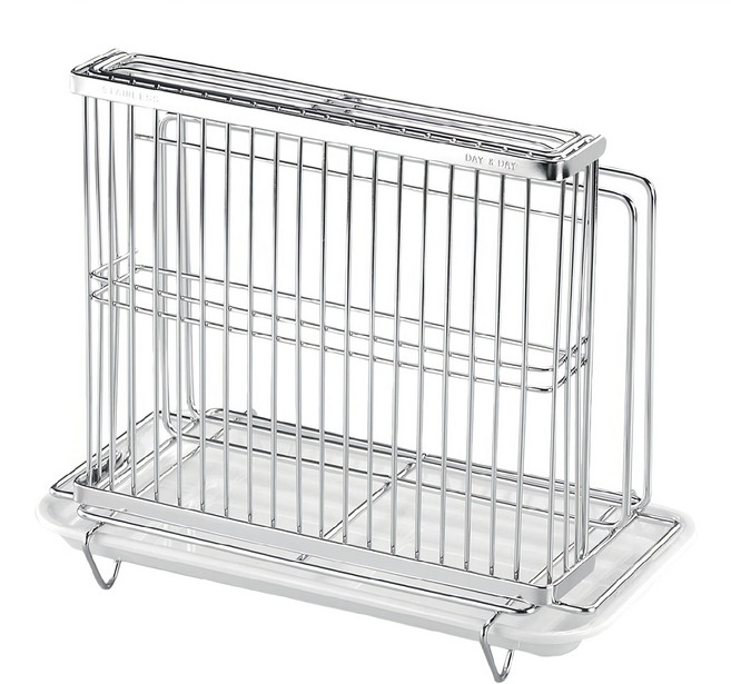 DAY&DAY 日日家居 桌上型刀柄砧板架 290 x 165 x 255mm, 銀色, 1個