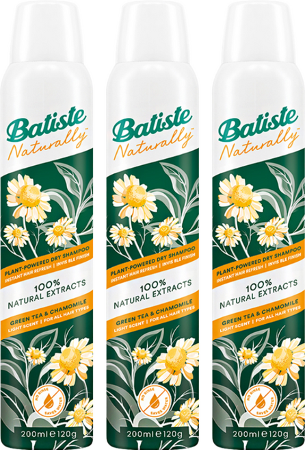 Batiste 芭緹絲 沁爽去油乾洗髮噴霧 綠茶&洋甘菊 200ml, 3件