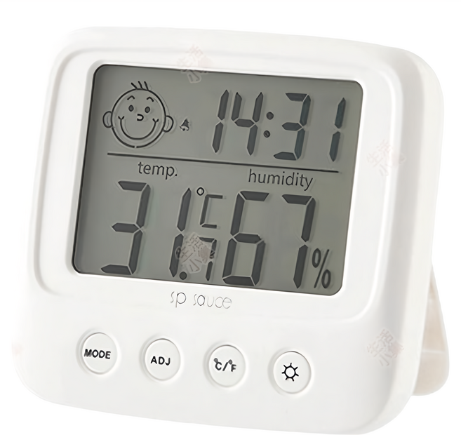 多功能溫濕度計 進階版 32-003-0, 白色, 1個