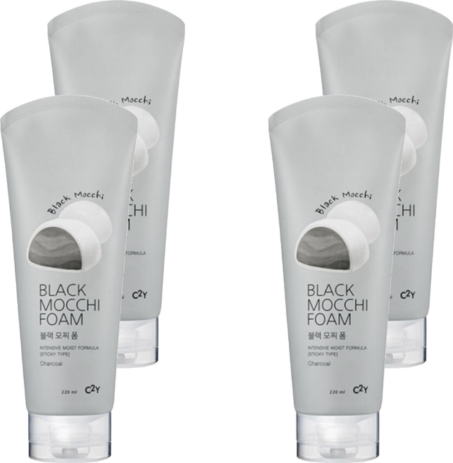 C2Y 黑麻糬泡沫洗面乳, 220ml, 4條