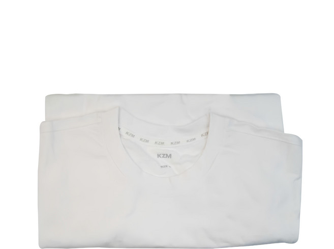 KZM S13 印刷短袖 100%棉, 白色, 1件