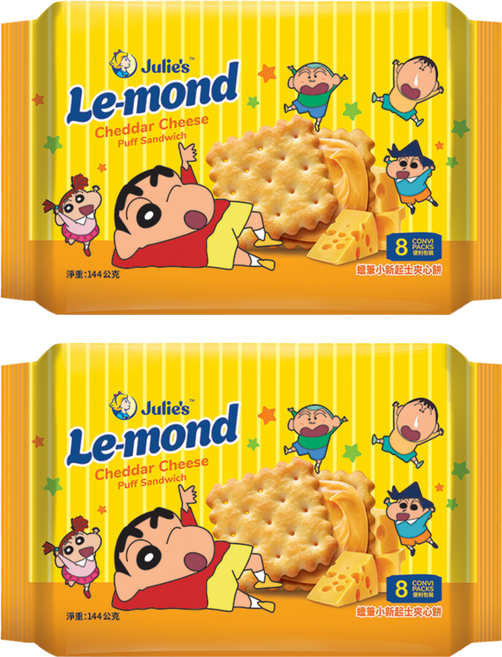 Julie's 茱蒂絲 蠟筆小新 起士夾心餅, 2包, 144g