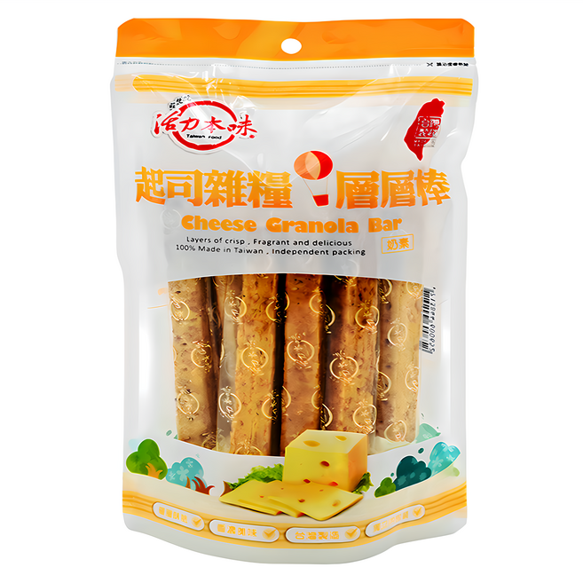 屹兆莊 活力本味 起司雜糧層層棒, 180g, 1包