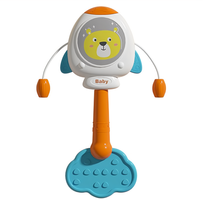 PLAYFUL TOYS 頑玩具 波浪鼓 65g, 1個, 火箭 多色