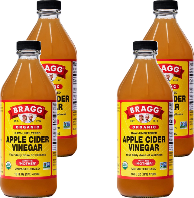 BRAGG 有機蘋果醋, 473ml, 4瓶