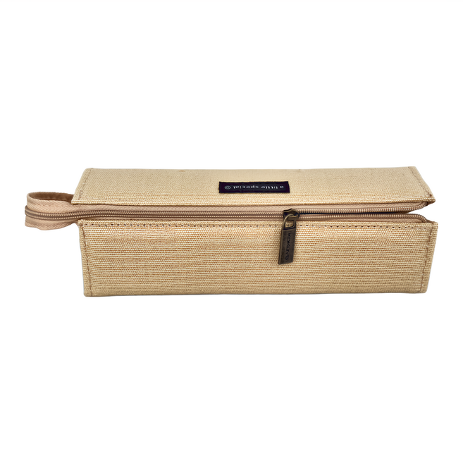 KOKUYO 國譽 a little special C2-R 展開式筆袋 WSG-PCS22LS, 淺棕色, 1個