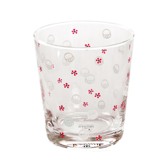 KAKUNI 招福開運 變色玻璃杯 300mL 日本製造, 達摩, 1個