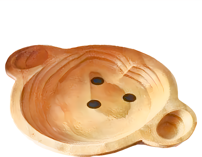 日本木質餐盤 L 木質餐具, 猴子, 1個