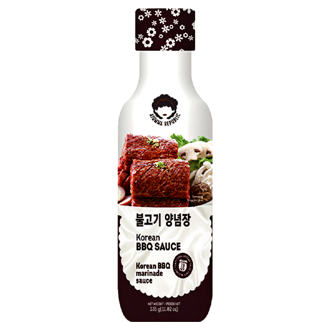 AJUMMA REPUBLIC 阿珠嬤 韓式醃烤肉醬, 335g, 1瓶