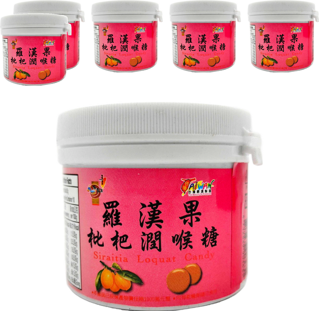 Onlyone 海龍王 羅漢果枇杷潤喉糖, 200g, 6罐