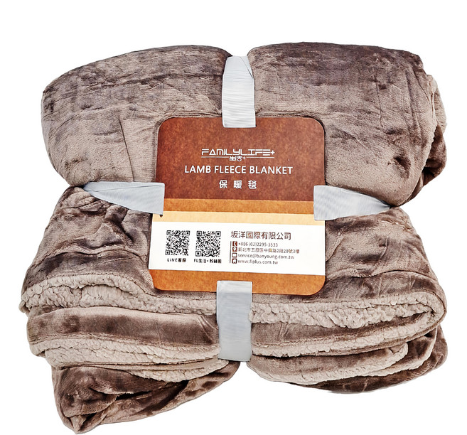 FAmILyLIFE 生活 日式簡約雙面複合特重保暖毯