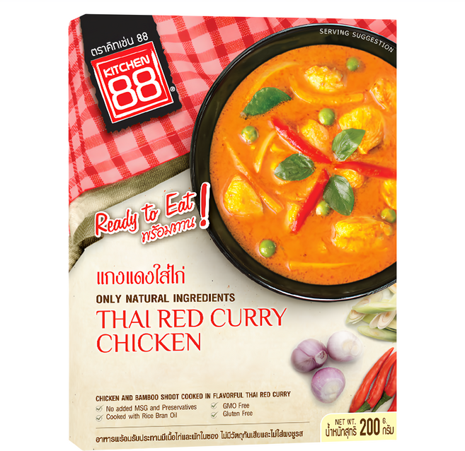 KITCHEN 88 泰式紅咖哩雞即食調理包, 200g, 1盒