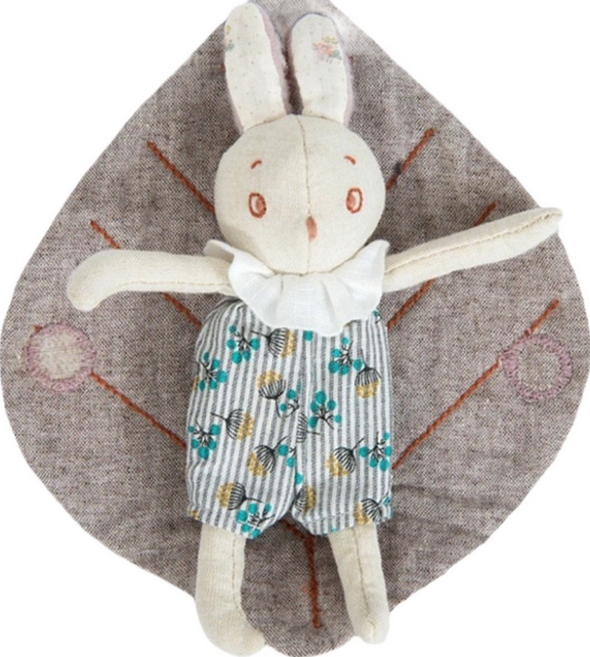 Moulin Roty 雨後系列 安撫玩偶, 迷你兔兔, 1個