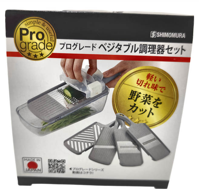 SHIMOMURA 下村 KOGYO 切片磨泥器 580g, 日本製專業級五種切片磨泥器套組, 1個