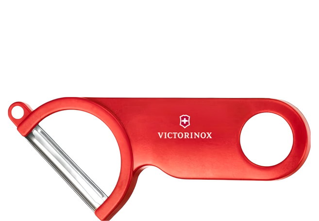 VICTORINOX 瑞士維氏 經典斜角削皮器 7.6073 不鏽鋼刀刃 瑞士製造, 紅色, 1支