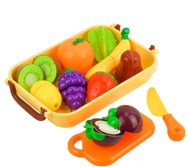 THE NINE PRODUCTS 水果切切樂9件組 附瀝水籃 + 刀 + 砧板 ST808 草莓版, 1組, 草莓版 多色