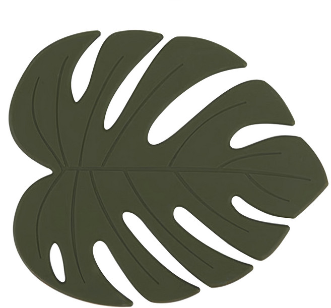 Dailylike 矽膠防滑隔熱墊, 龜背芋款, 1個