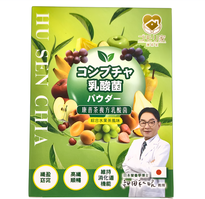 護森家 康普茶複方乳酸菌粉包 綜合水果茶風味, 10包, 15g, 1盒