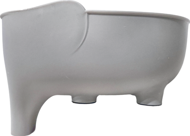 可愛大象造型瀝水籃 175g, 灰色, 1個