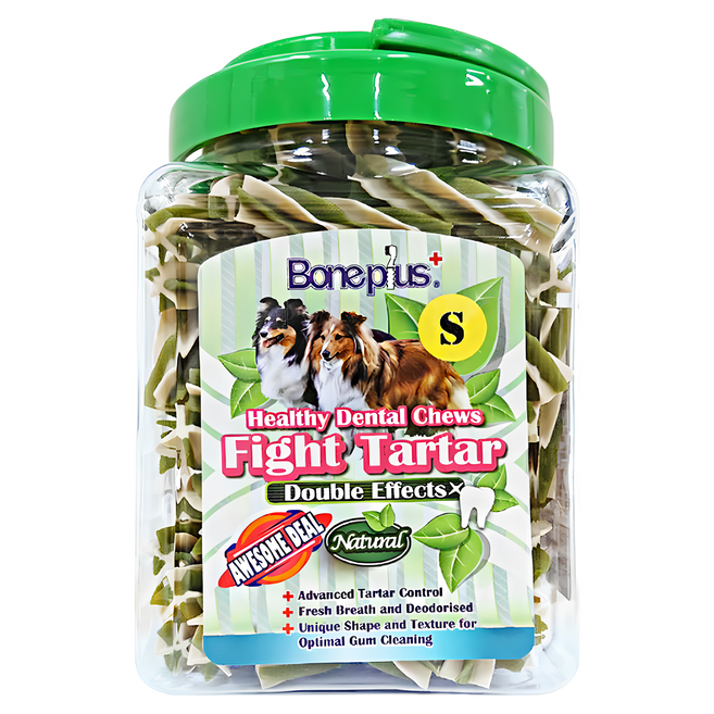 Boneplus 六星雙效薄荷草本潔牙棒 S, 薄荷, 600g, 1桶