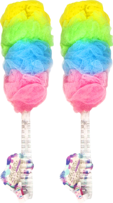 KEYTOSS 詰朵斯 專利泡泡-沐浴刷(長) 尺寸:46*13*10公分 可重複使用, 顏色隨機, 1入, 2支