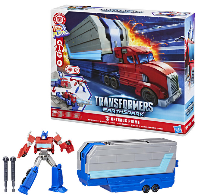 Hasbro 孩之寶 TRANSFORMERS 變形金剛 地球火種 柯博文戰鬥拖車, 多色, 1盒