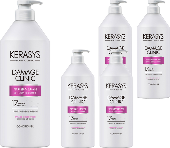 KERASYS 可瑞絲 Damage Clinic 植萃系抗損護髮素 極重損款, 5瓶