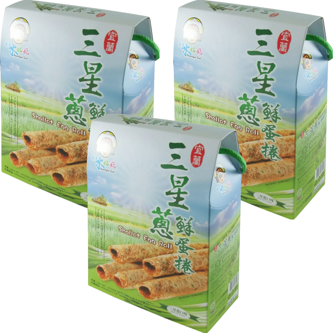 東方水姑娘 三星蔥鮮蛋捲, 144g, 3盒