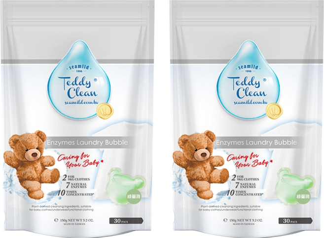 清淨海 純淨系列 植萃酵素洗衣膠囊 低水位用 綠薔薇, 30顆, 2袋