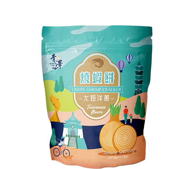 青澤 燒蝦餅 ㄤ妞洋蔥, 100g, 1包