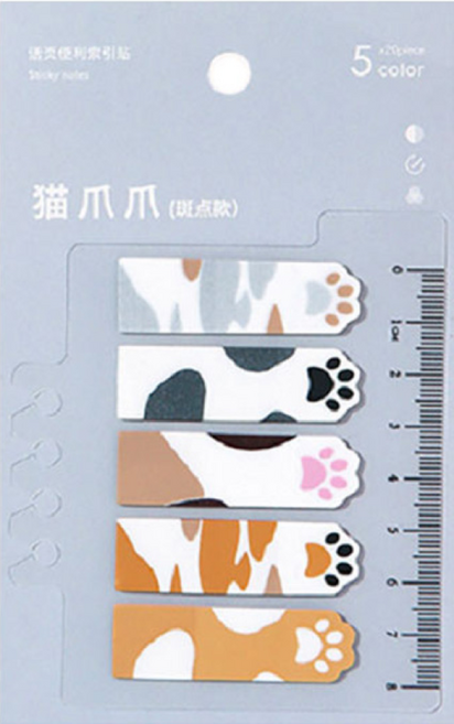 德德小品集 貓爪索引貼 花貓版, 1入, 1組
