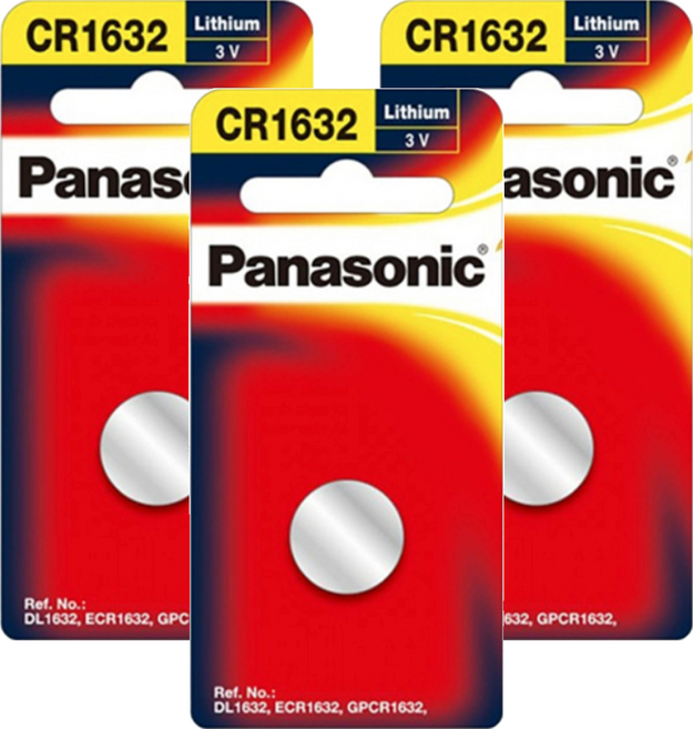 Panasonic 台灣公司貨 鋰鈕扣電池 CR-1632, 1入, 3組