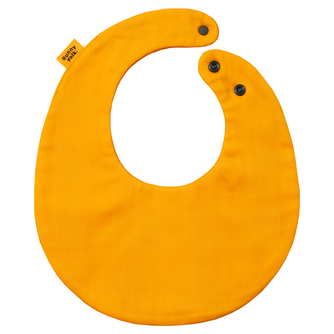 Runny yolk. 朗尼幼克 純棉口水巾 粉墨登場, yolk黃, 1條