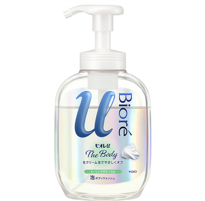 Biore 蜜妮 台灣公司貨 高彈潤沐浴慕絲 自然草本香, 540ml, 1瓶