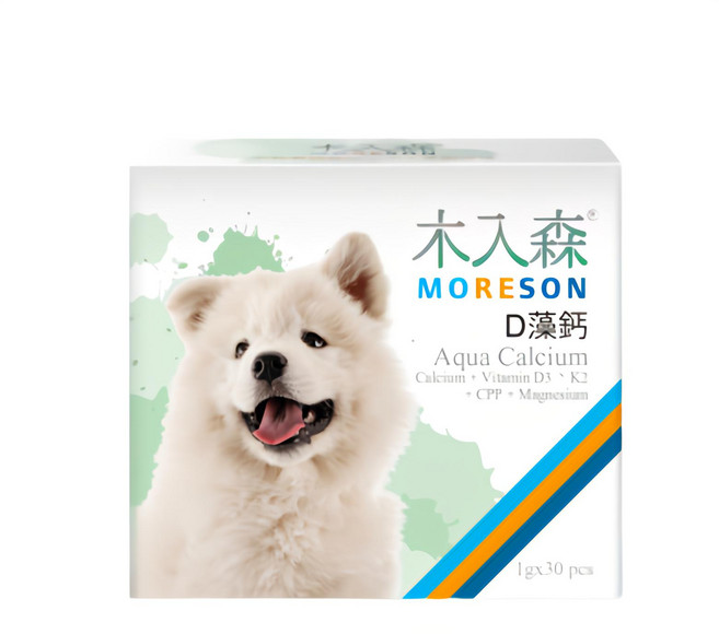 MORESON 木入森 犬寶D藻鈣, 照護骨骼牙齒發展, 1盒, 30入