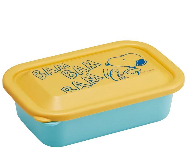 Skater Snoopy 可微波附蓋兩格便當盒 580ml, 1入, 1個