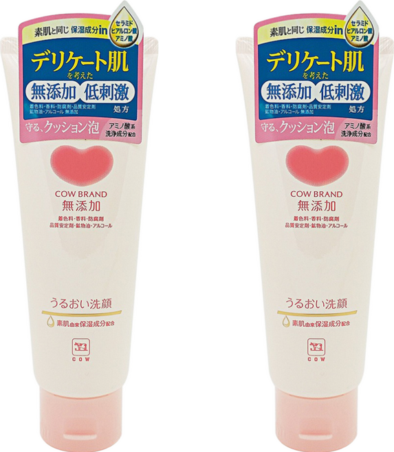 COW STYLE 牛乳石鹼 無添加保濕洗面乳, 110g, 2條