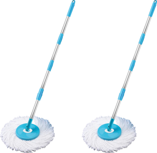 U-mop 超長桿1桿1布 水藍色 不含水桶, 2組