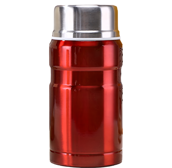 304不鏽鋼真空保溫悶燒壺, 酒紅色, 750ml, 1個