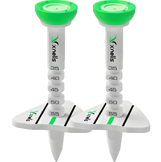 xnells 瞄準可調高度控制高爾夫球梯, 綠色, 2個