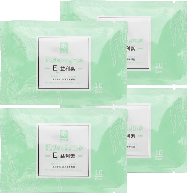 HMB 弘茂 益利素西洋接骨木精華素膠囊, 10顆, 500mg, 4包