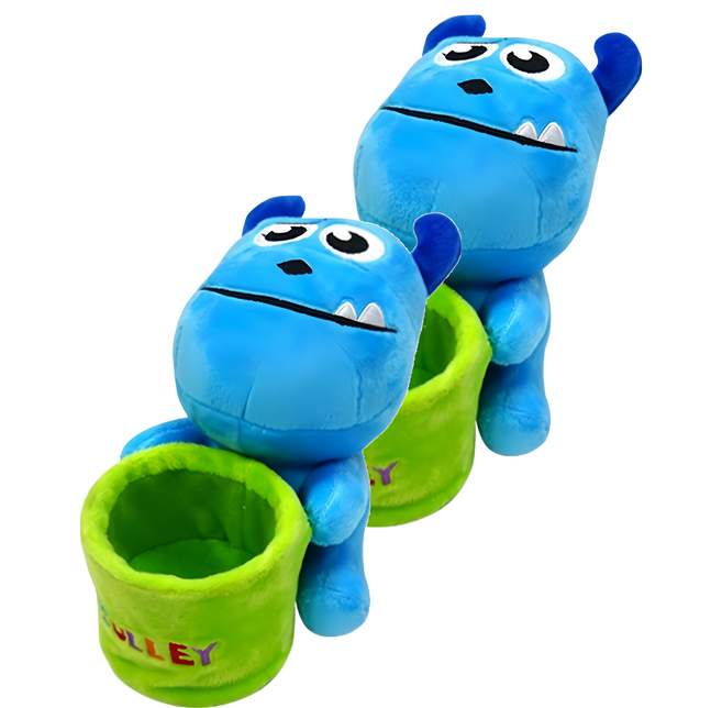 MONSTERS INC. 怪獸電力公司 毛絨置物桶 Set 高17.5x11x12.5cm, 毛怪 藍色 + 綠色, 2個