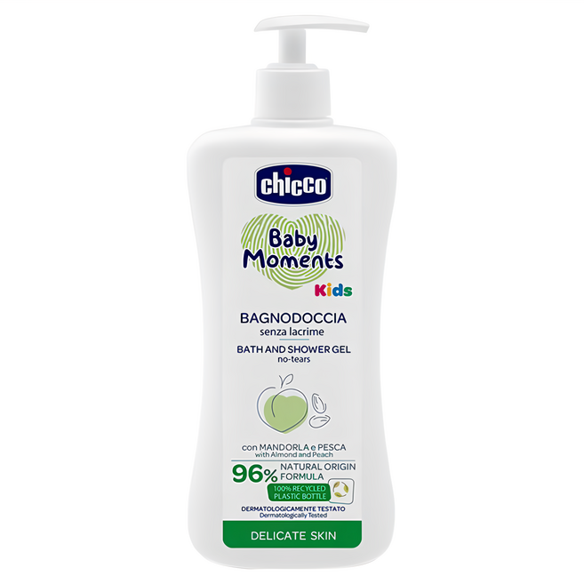 chicco Kids寶貝桃果萃取沐浴露, 500ml, 1瓶